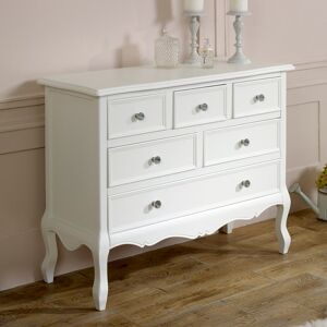 Melody Maison Large White Chest of Drawers - Victoria Range Material: Wood