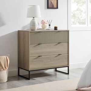 Large 3 Drawer Chest of Drawers - Hesley Nordic Wood Range Material: Furniture/Furniture Ranges/Hesley Range