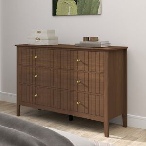 Large 6 Drawer Chest of Drawers - Hales Dark Wood Range Material: Furniture/Furniture Ranges/Hales Range/Hales Dark Wood Range