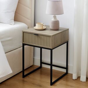One Drawer Bedside Table - Hesley Nordic Wood Range Material: Furniture/Furniture Ranges/Hesley Range One Drawer Bedside Table - Hesley Nordic Wood Range Material: Furniture/Furniture Ranges/Hesley Range
