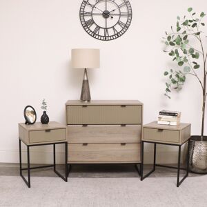 3 Drawer Chest of Drawers and Pair of Bedside Tables - Hesley Nordic Wood Range Material: Furniture/Furniture Ranges/Hesley Range/Hesley Nordic Wood Range 3 Drawer Chest of Drawers and Pair of Bedside Tables - Hesley Nordic Wood Range Material: Furniture/Furniture Ranges/Hesley Range/Hesley Nordic Wood Range