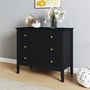 3 Drawer Chest of Drawers - Hales Black Range Material: Furniture/Furniture Ranges/Hales Range/Hales Black Range 3 Drawer Chest of Drawers - Hales Black Range Material: Furniture/Furniture Ranges/Hales Range/Hales Black Range