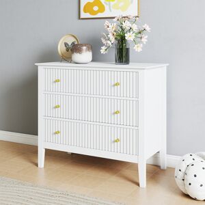 3 Drawer Chest of Drawers - Hales White Range Material: Furniture/Furniture Ranges/Hales Range/Hales White Range 3 Drawer Chest of Drawers - Hales White Range Material: Furniture/Furniture Ranges/Hales Range/Hales White Range