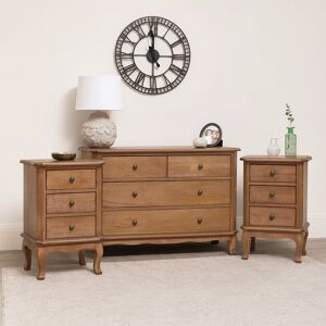 4 Drawer Wooden Chest of Drawers and Pair of 3 Drawer Bedside Tables - Ashwell Range Material: New Products 4 Drawer Wooden Chest of Drawers and Pair of 3 Drawer Bedside Tables - Ashwell Range Material: New Products
