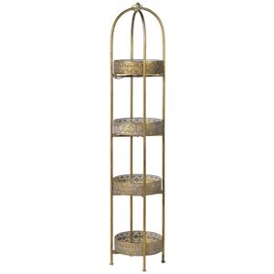 Antique Gold Four Tier Freestanding Shelf - 146cm Material: Home Decor & Accessories/Shelves & Storage Antique Gold Four Tier Freestanding Shelf - 146cm Material: Home Decor & Accessories/Shelves & Storage