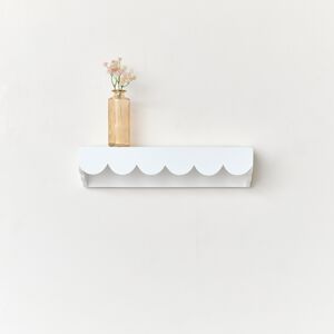 White Scalloped Wall Storage Shelf - 40cm Material: Furniture/Wall Cabinets & Shelving White Scalloped Wall Storage Shelf - 40cm Material: Furniture/Wall Cabinets & Shelving