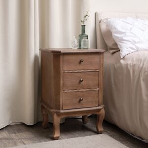 Dark Wood 3 Drawer Bedside Table - Ashwell Range Material: Furniture/Furniture Ranges/Ashwell Range Dark Wood 3 Drawer Bedside Table - Ashwell Range Material: Furniture/Furniture Ranges/Ashwell Range
