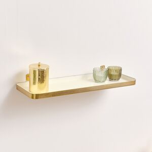 Gold & Ivory Enamelled Metal Wall Shelf - 50cm Material: Home Decor & Accessories/Shelves & Storage Gold & Ivory Enamelled Metal Wall Shelf - 50cm Material: Home Decor & Accessories/Shelves & Storage