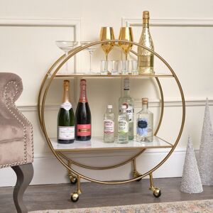 Gold & Marble Round Bar Cart Drinks Trolley Material: Home Decor & Accessories/Shelves & Storage Gold & Marble Round Bar Cart Drinks Trolley Material: Home Decor & Accessories/Shelves & Storage