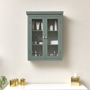 Green Glass Fronted Wall Cabinet 75cm x 57cm Material: Home Decor & Accessories/Shelves & Storage Green Glass Fronted Wall Cabinet 75cm x 57cm Material: Home Decor & Accessories/Shelves & Storage