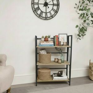 Industrial 3 Tier Black Metal & Wood Shelving Unit Material: Home Decor & Accessories/Shelves & Storage Industrial 3 Tier Black Metal & Wood Shelving Unit Material: Home Decor & Accessories/Shelves & Storage