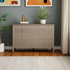 Large 6 Drawer Chest of Drawers - Hales Pale Wood Range Material: Furniture/Furniture Ranges/Hales Range/Hales Pale Wood Range Large 6 Drawer Chest of Drawers - Hales Pale Wood Range Material: Furniture/Furniture Ranges/Hales Range/Hales Pale Wood Range