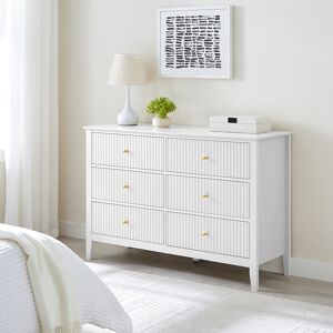 Large 6 Drawer Chest of Drawers - Hales White Range Material: Furniture/Furniture Ranges/Hales Range/Hales White Range Large 6 Drawer Chest of Drawers - Hales White Range Material: Furniture/Furniture Ranges/Hales Range/Hales White Range