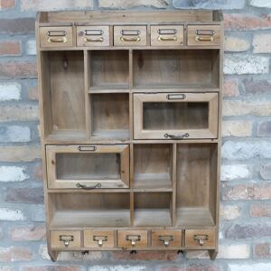 Large Rustic Wooden Wall Storage Unit With Hooks Material: Furniture/Wall Cabinets & Shelving Large Rustic Wooden Wall Storage Unit With Hooks Material: Furniture/Wall Cabinets & Shelving