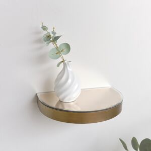 Curved Champagne With Gold Edge Mirrored Floating Wall Shelf Material: Home Decor & Accessories/Shelves & Storage Curved Champagne With Gold Edge Mirrored Floating Wall Shelf Material: Home Decor & Accessories/Shelves & Storage