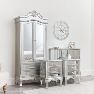 Mirrored Closet, Chest of Drawers & Pair of 3 Drawer Bedsides - Tiffany Range Material: Furniture/Furniture Ranges/Tiffany Range Mirrored Closet, Chest of Drawers & Pair of 3 Drawer Bedsides - Tiffany Range Material: Furniture/Furniture Ranges/Tiffany Range