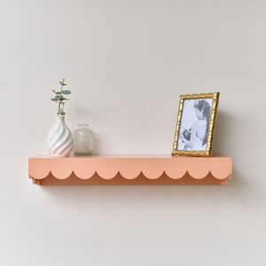 Large Peach Scalloped Wall Storage Shelf - 61cm Material: Home Decor & Accessories/Shelves & Storage Large Peach Scalloped Wall Storage Shelf - 61cm Material: Home Decor & Accessories/Shelves & Storage