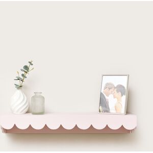 Pink Scalloped Wall Storage Shelf - 61cm Material: Wood