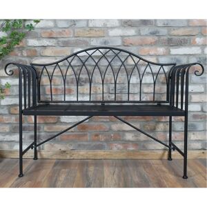 Black Metal Vintage Garden Bench Material: Metal