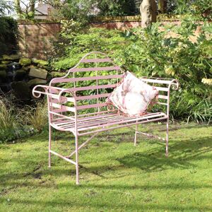 Pink Arched Metal Garden Bench Material: Metal