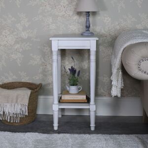 Antique White Square Side Table - Mia Range Material: Wood