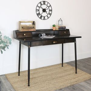 Black Vintage Metal Desk Material: metal, iron