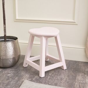 Pink Wooden Heart Stool Material: Wood