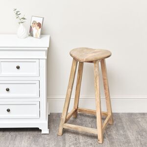 Tall Mango Wood Heart Bar Stool Material: Mango Wood