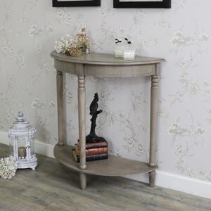 Wooden Half Moon Console Table - Hornsea Range Material: Wood