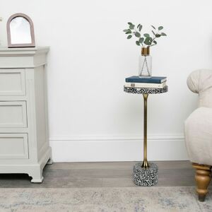 Black & White Speckled Round Side Table Material: Furniture/Occasional & Side Tables Black & White Speckled Round Side Table Material: Furniture/Occasional & Side Tables