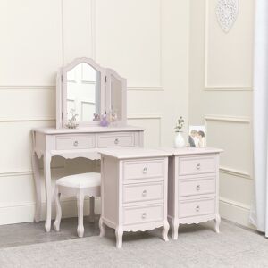 Pink Dressing Table, Mirror, Stool & Pair Bedside Tables - Victoria Pink Range Material: Furniture/Furniture Ranges/Victoria Range/Victoria Pink Range Pink Dressing Table, Mirror, Stool & Pair Bedside Tables - Victoria Pink Range Material: Furniture/Furniture Ranges/Victoria Range/Victoria Pink Range