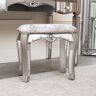 Mirrored Dressing Table Stool - Tiffany Range Material: Wood