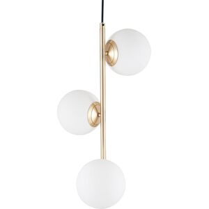 White Orb and Gold Metal Pendant Light Material: Glass / Metal