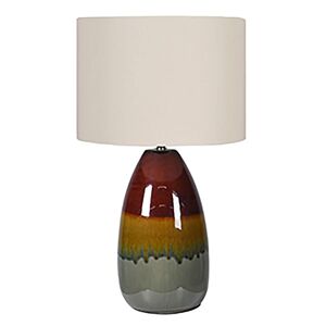 Blue and Brown Table Lamp Material: Iron/Plastic/Linen