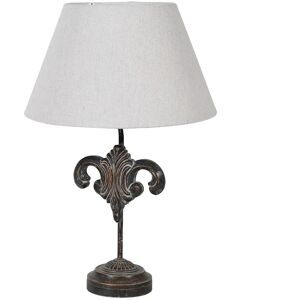 Fleur De Lis Table Lamp Material: fabric,polyresin