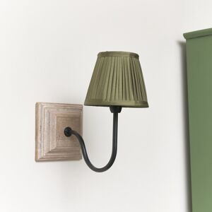 Small Olive Green Pleated Lamp Shade Material: