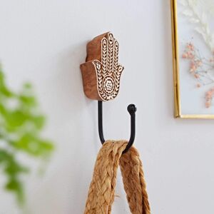 Paper high Carved Wooden Wall Hook - Hand