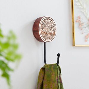 Paper high Carved Wooden Wall Hook - Tree of Life