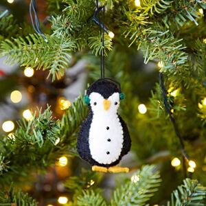 Paper high Felt Penguin In Earmuffs Christmas Decoration