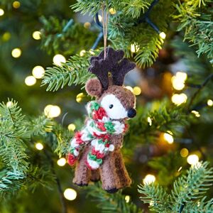 Paper high Felt Reindeer Christmas Decoration - Brown
