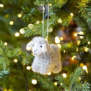 Paper high Felt Sheep Christmas Decoration - Grey