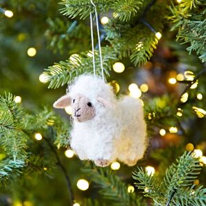 Paper high Felt Sheep Christmas Decoration - White