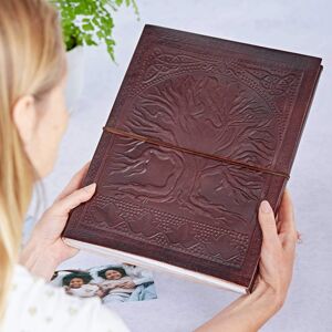 Paper high Leather Tree of Life Embossed Photo Album - XL