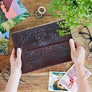 Paper high Leather Tree of Life Embossed Photo Album - M