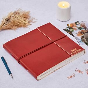 Paper high Personalised Distressed Leather Photo Album - L