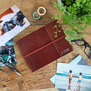 Paper high Personalised Distressed Leather Photo Album - S