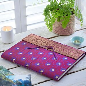 Paper high Extra Large Sari Fabric Photo Album - Purple