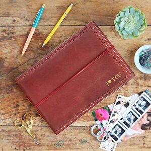 Paper high Personalised Stitched Distressed Leather Photo Album - M