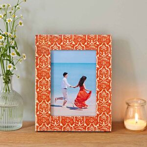 Paper high Vidya Orange Patterned Photo Frame - 7" x 5"
