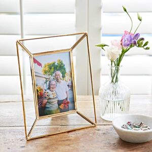 Paper high Anjana Recycled Glass and Gold Metal Photo Frame - 6